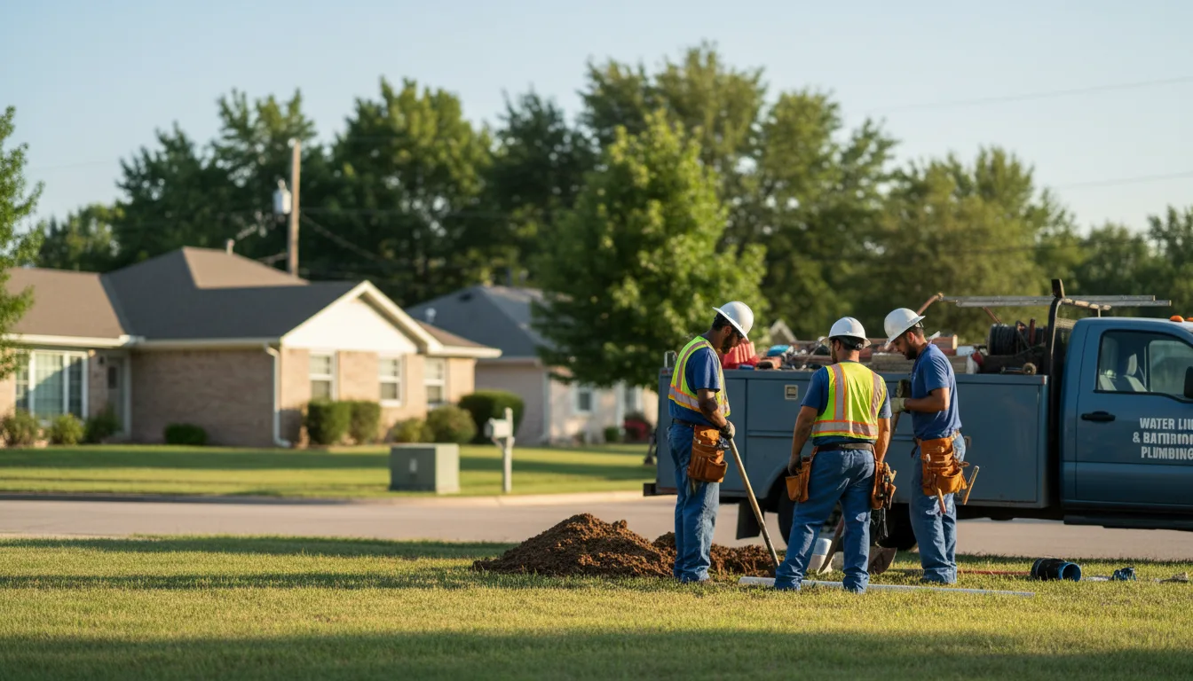 Residential water line and bathroom plumbing service in Charleston, MS